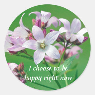 Sticker Rond Motivation positive de l'affirmation sur le bonheu