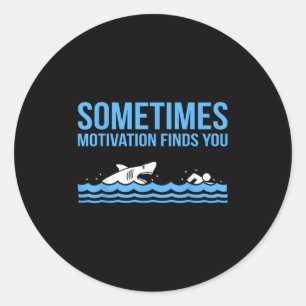 Sticker Rond Motivation Vous Trouve Drôle Swimmer Swimmer Coach