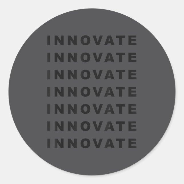 Sticker Rond Motivational Innovate Quote  (Devant)