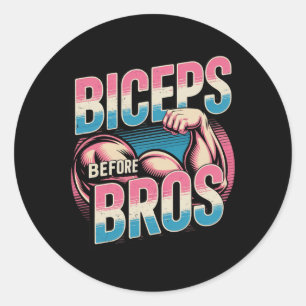 Sticker Rond Motivationnel Gymnase Humour Biceps Gains Biceps B