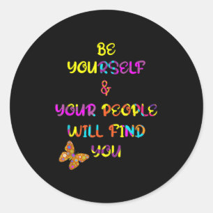Sticker Rond Motivationnel Positif Être Graphique Inspiration d