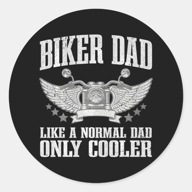 Sticker Rond Moto cool Pour Papa Hommes Moto Moto (Devant)