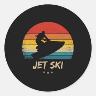 Sticker Rond Moto de jet - Drôle de jetski _1