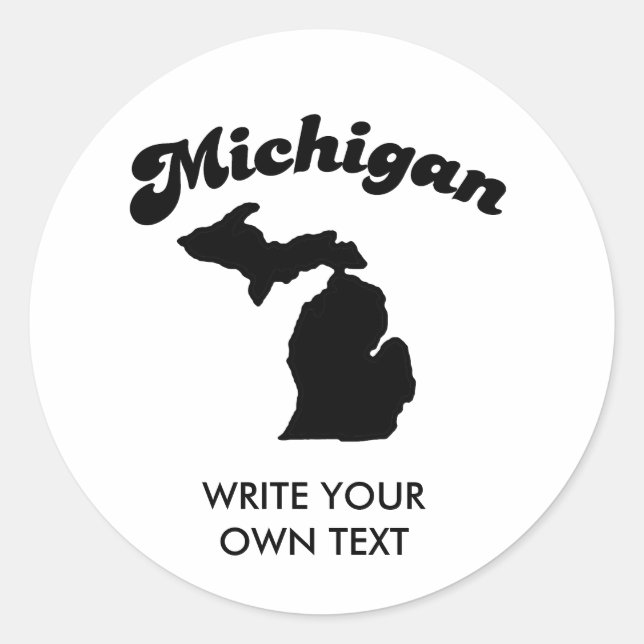 STICKER ROND MOTO DE L'ÉTAT DE MICHIGAN T-SHIRT (Devant)
