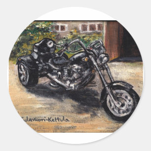 Sticker Rond Moto de tricycle