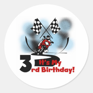 Sticker Rond Moto Racing 3e anniversaire