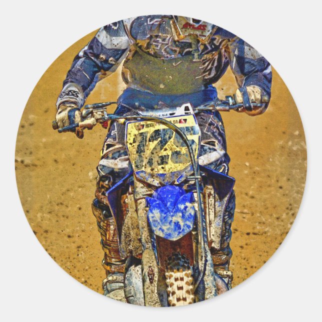 Sticker Rond Moto-X Champ Designer #Cadeau (Devant)