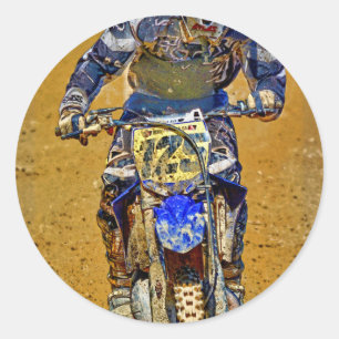 Sticker Rond Moto-X Champ Designer #Cadeau