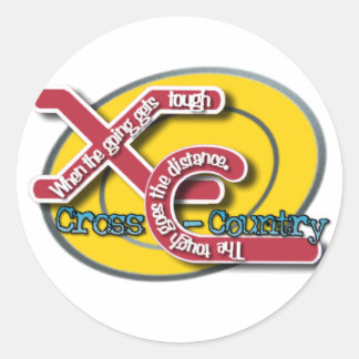 STICKER ROND MOTO XC TOUGH - PAYS CROISÉ