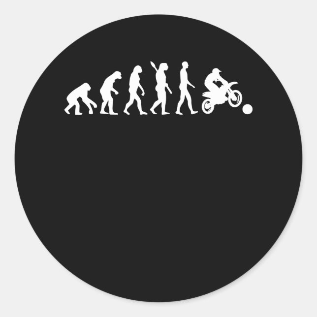 Sticker Rond MOTOBALL EVOLUTION MOTOBALL Cadeau MOTO-BALL Moto (Devant)