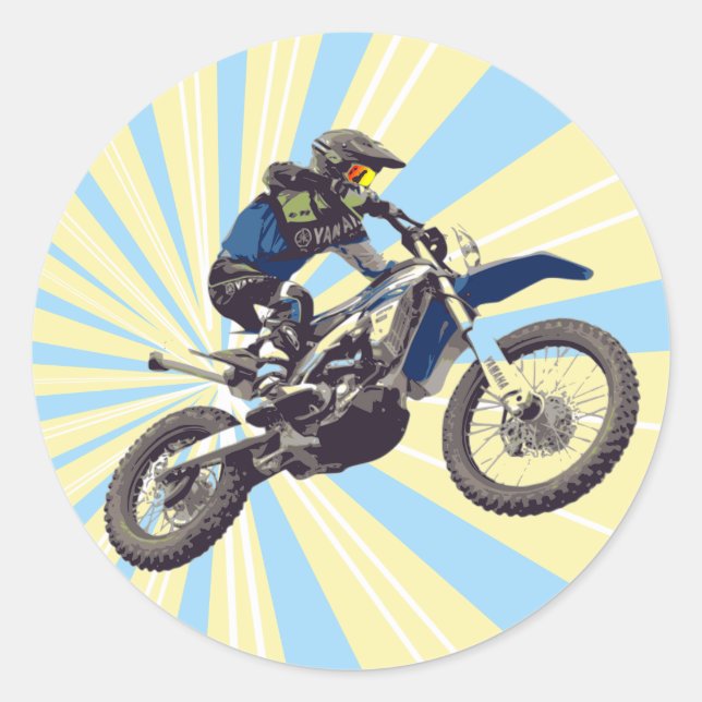 Sticker Rond Motocross (Devant)