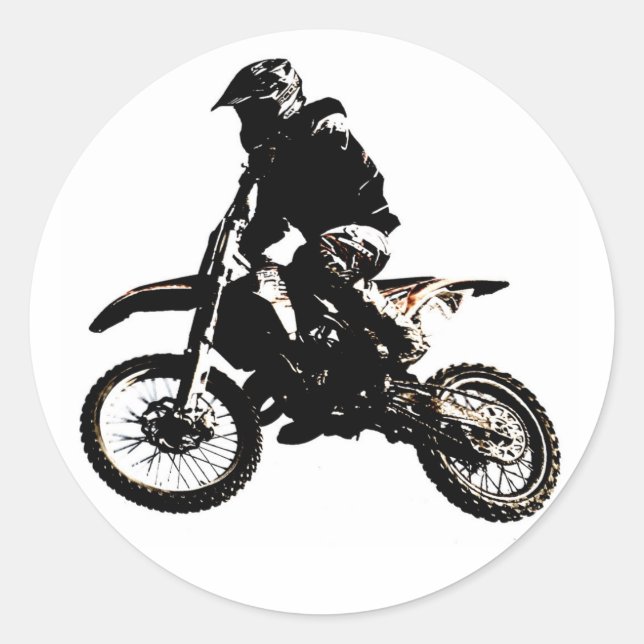 Sticker Rond Motocross (Devant)