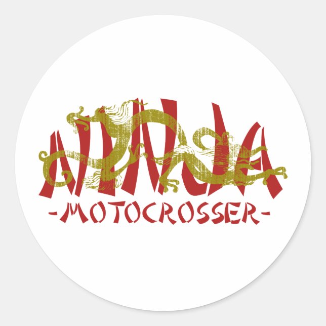 Sticker Rond Motocross Dragon Ninja (Devant)
