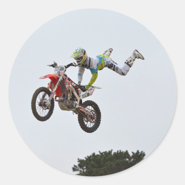 Sticker Rond Motocross extrême (Devant)