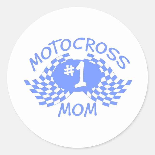 Sticker Rond Motocross Maman (Devant)