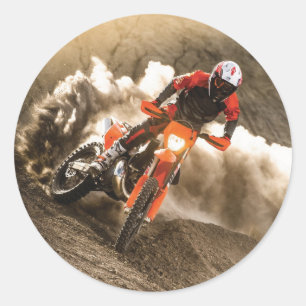 Sticker Rond Motocross Rider
