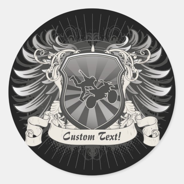 Sticker Rond Motocross Stunt (Devant)