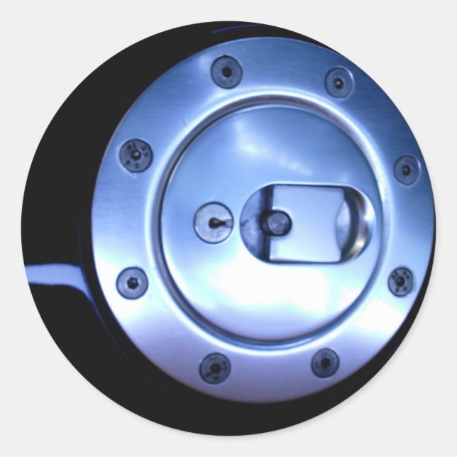 Sticker Rond Motocycles Motorcycle Black Silver Casquette Photo (Devant)