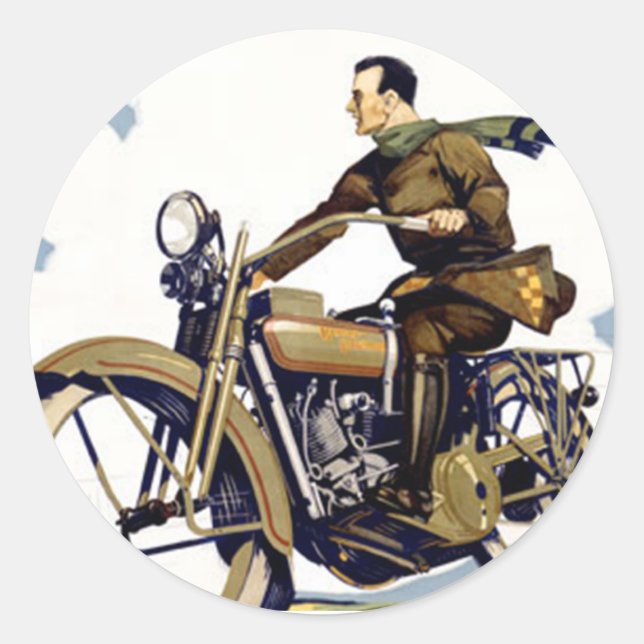 Sticker Rond Motocyclette (Devant)