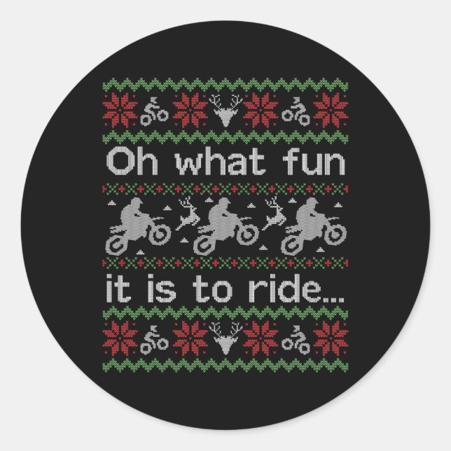 Sticker Rond Motocyclette à Vélo sale (Devant)