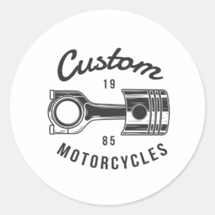 Sticker Rond Motocyclettes personnalisées