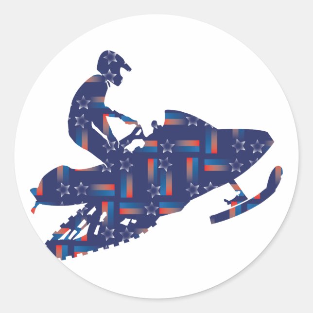 Sticker Rond Motoneige/tir-Star-Sledder (Devant)