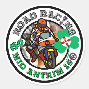 Sticker Rond Motorcycle Road Racing - Mid Antrim 150