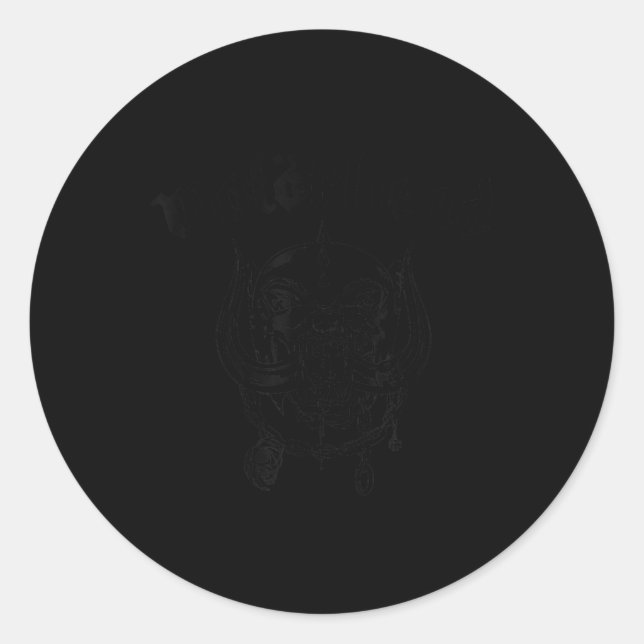 Sticker Rond Motörhead - Noir de varangue plate sur citron (Devant)