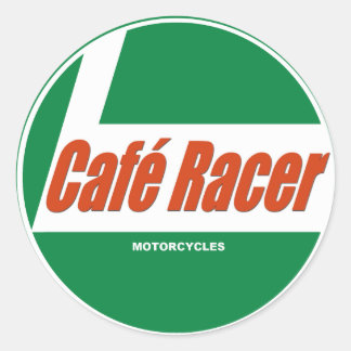 Sticker Rond Motos Café Racer