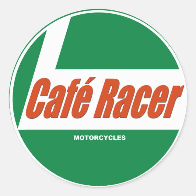 Sticker Rond Motos Café Racer (Devant)