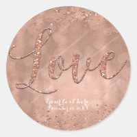 Mots d'Amour Type Rose Gold Glamour Paillettes Ros