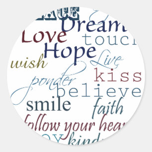 Sticker Rond Mots de l'inspiration