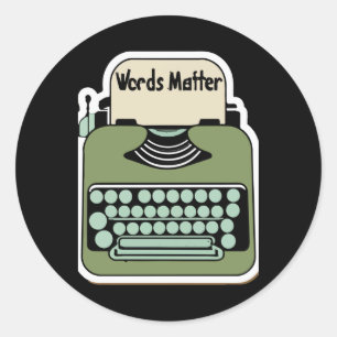 Sticker Rond Mots de machine vintage Retro Design