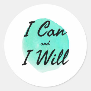 Sticker Rond mots d'inspiration pour le travail et la réussite