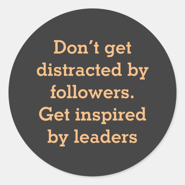 Sticker Rond Mots motivants avec un texte simple sur (Devant)