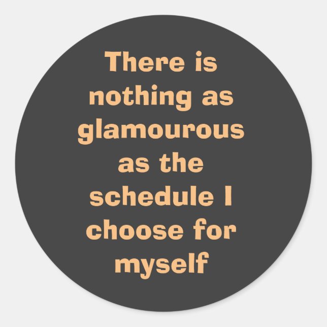 Sticker Rond Mots motivants en texte beige sur (Devant)