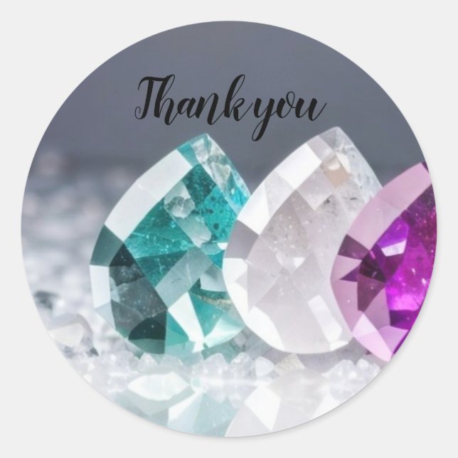 Sticker Rond Mots Personnalisés Triple Gems (Devant)