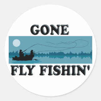 Sticker Rond Mouche allée Fishin