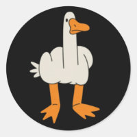 Mouette du doigt du milieu Humour geste drôle reto