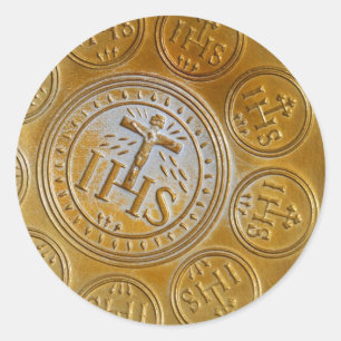 Sticker Rond Moule de gaufrette de communion