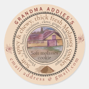 Sticker Rond moules biscuit grande personnaliser