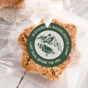 Sticker Rond Mountain Camping Week-end Bachelorette Classic