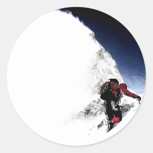 Sticker Rond Mountain Climat Sports extrêmes