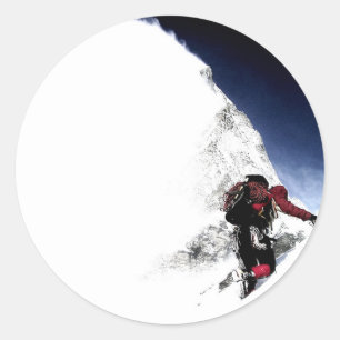 Sticker Rond Mountain Climat Sports extrêmes