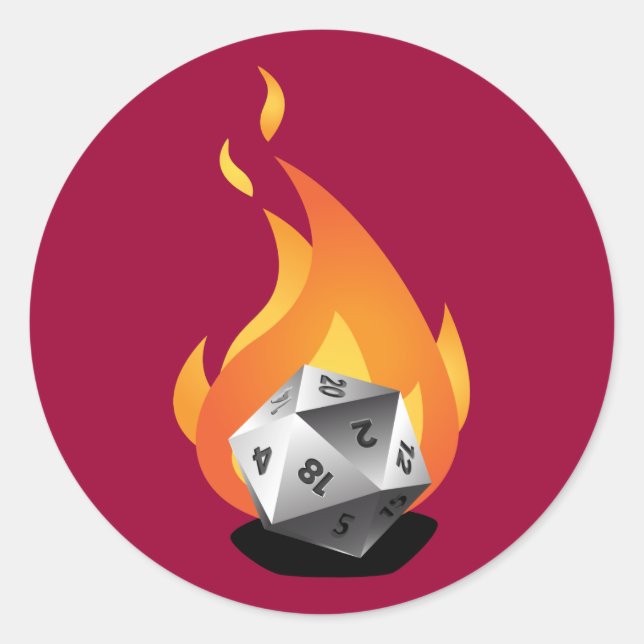 Sticker Rond Mourir dans un incendie (D.I.A.F. (Devant)