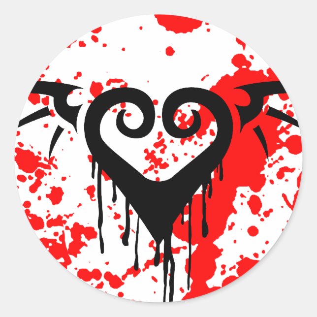 Sticker Rond mourir romantique (Devant)