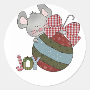 Sticker Rond Mouse Joy T-shirts et cadeaux de vacances