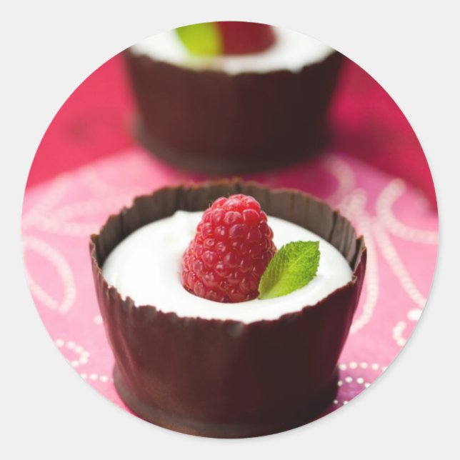 Sticker Rond Mousse de chocolat blanc (Devant)