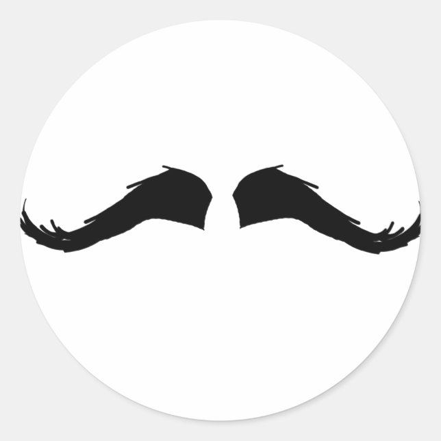 Sticker Rond Moustache (Devant)