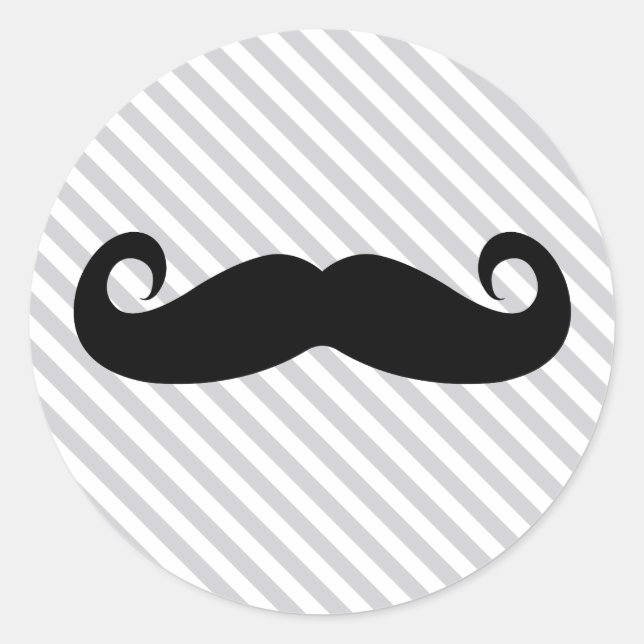 Sticker Rond Moustache (Devant)